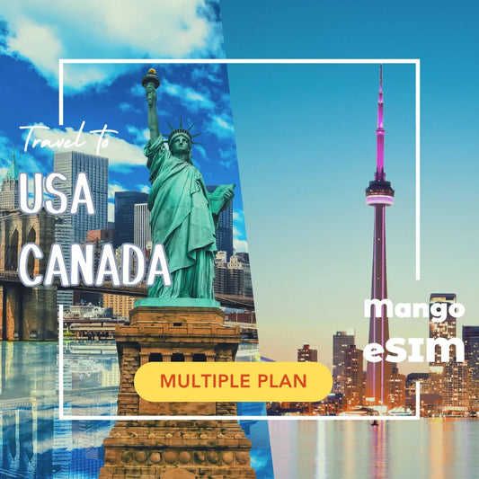 USA-Canada eSIM Daily Quota / Total Quota | AT&T / Bell / Telus